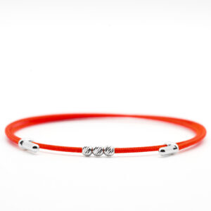 Bratara Soluna Red 3 bile argint